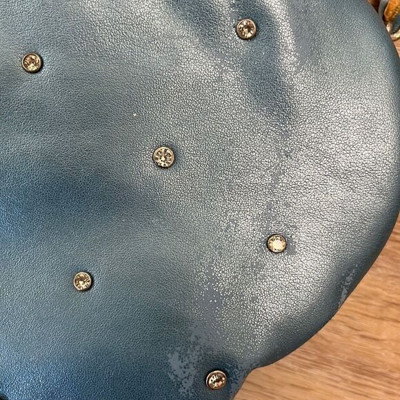 VINTAGE Bueno Blue and Silver Handbag/Purse with Rhinestones. - Picture 6 of 7